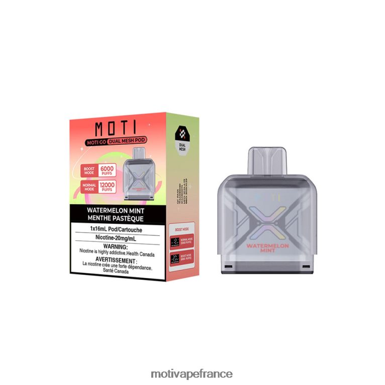 MOTI Go Pro dosette jetable HVDB4P89 menthe pastèque - MOTI Vape Paris