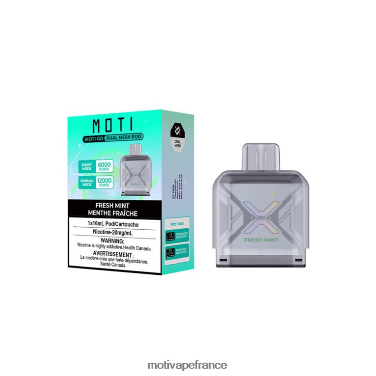 MOTI Go Pro dosette jetable HVDB4P91 menthe fraîche - MOTI Vape Pop