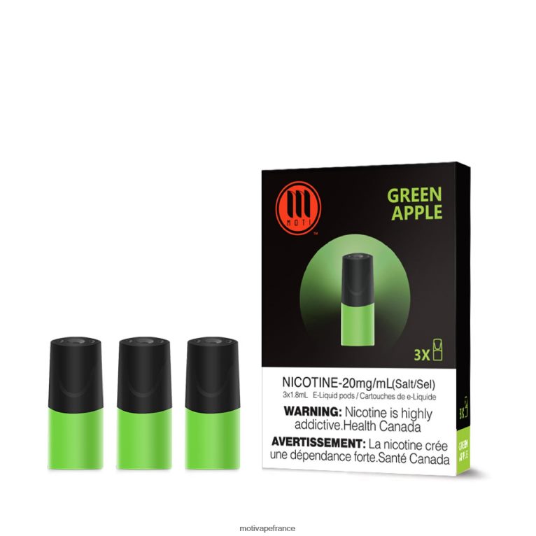 MOTI dosettes classiques HVDB4P103 pomme verte - MOTI Vape Disposable France