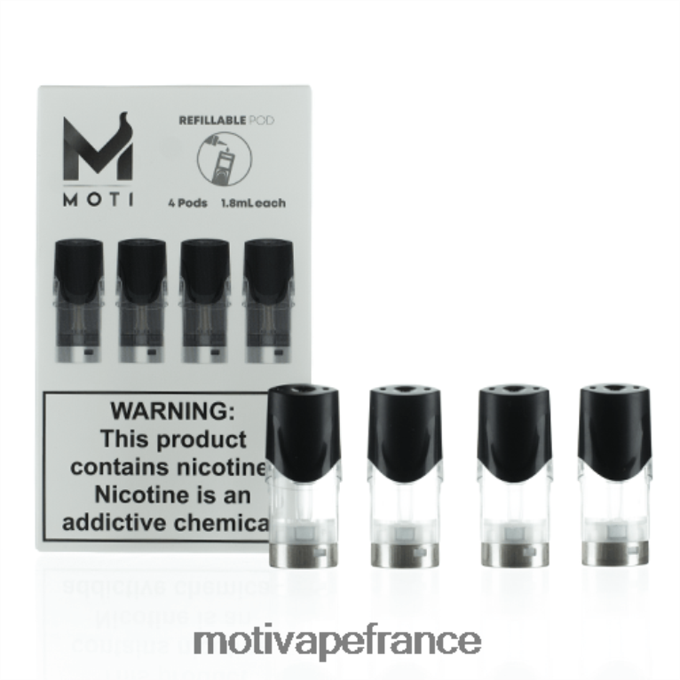 MOTI cartouches de dosettes de remplacement rechargeables HVDB4P74 (paquet de 4) - MOTI Vape Review