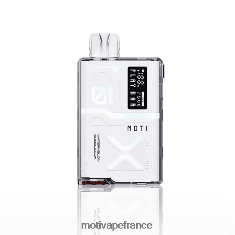 MOTI Play Bar 7500 vapes jetables (5%, 7500 bouffées) HVDB4P53 chewing-gum à la pastèque - MOTI Vape Disposable France