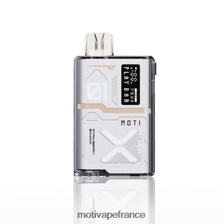MOTI Play Bar 7500 vapes jetables (5%, 7500 bouffées) HVDB4P55 fraise banane - MOTI Vape Near Me