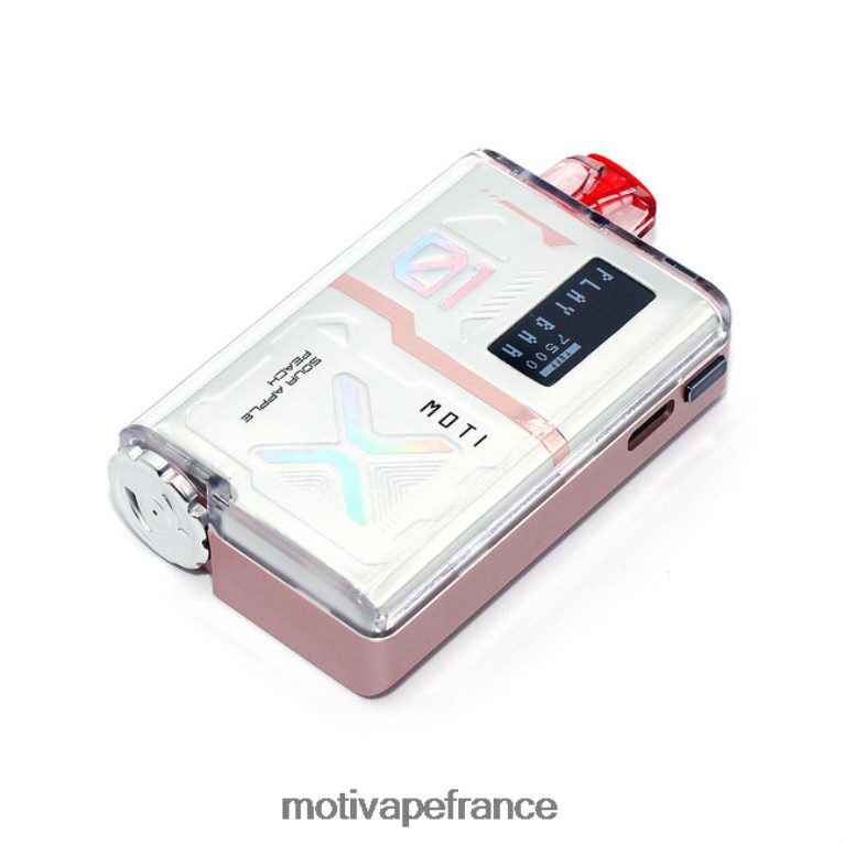MOTI Play Bar 7500 vapes jetables (5%, 7500 bouffées) HVDB4P56 pêche pomme aigre - MOTI Vape Kit France