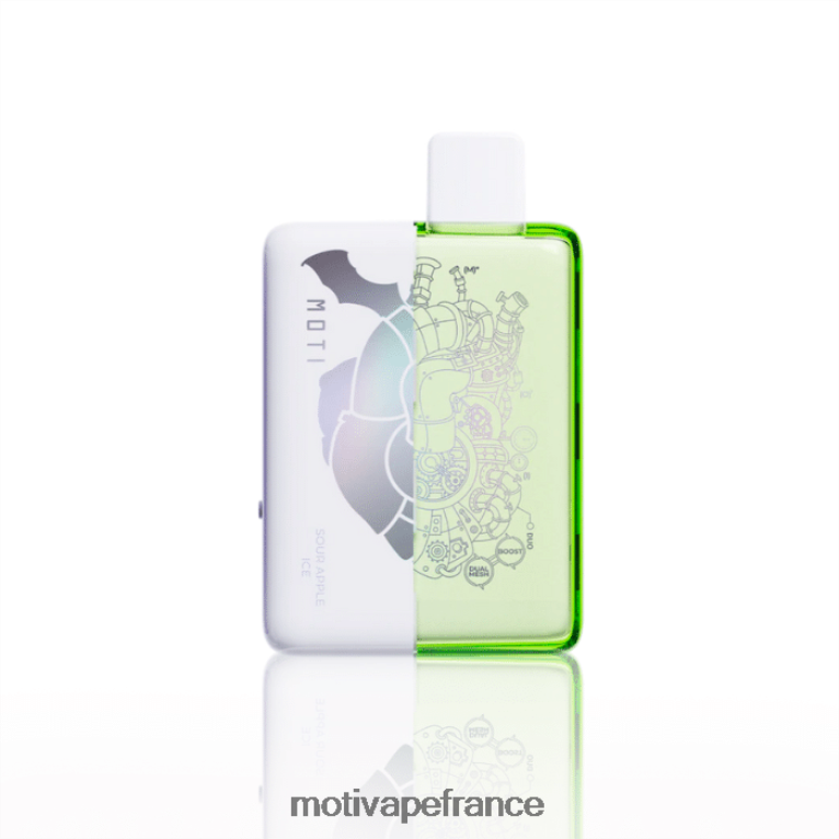 MOTI Duo 9000 vapes jetables (5%, 9000 bouffées) HVDB4P65 glace à la pomme aigre - MOTI Vape Near Me