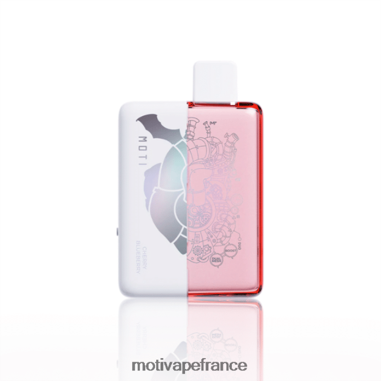 MOTI Duo 9000 vapes jetables (5%, 9000 bouffées) HVDB4P69 myrtille cerise - MOTI Vape Paris