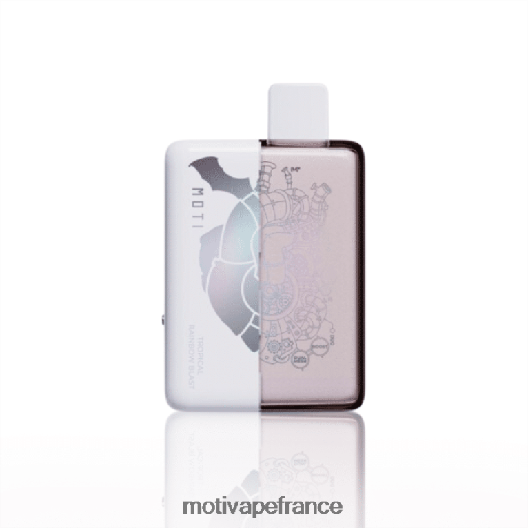 MOTI Duo 9000 vapes jetables (5%, 9000 bouffées) HVDB4P72 explosion d'arc-en-ciel tropical - MOTI Vape Price