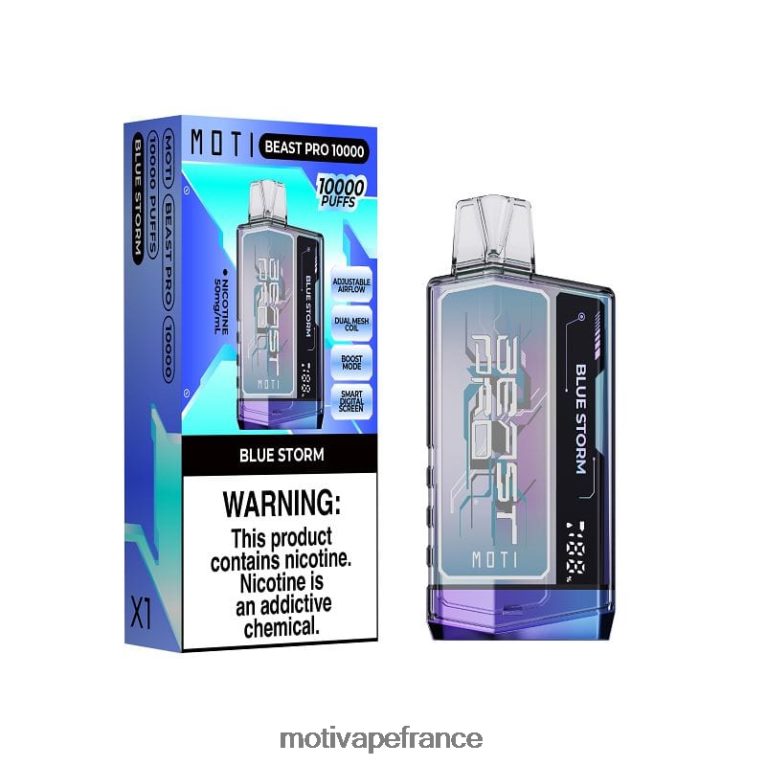 MOTI Beast Pro vape jetable (5%, 10000 bouffées) HVDB4P38 tempête bleue - MOTI Vape Amazon