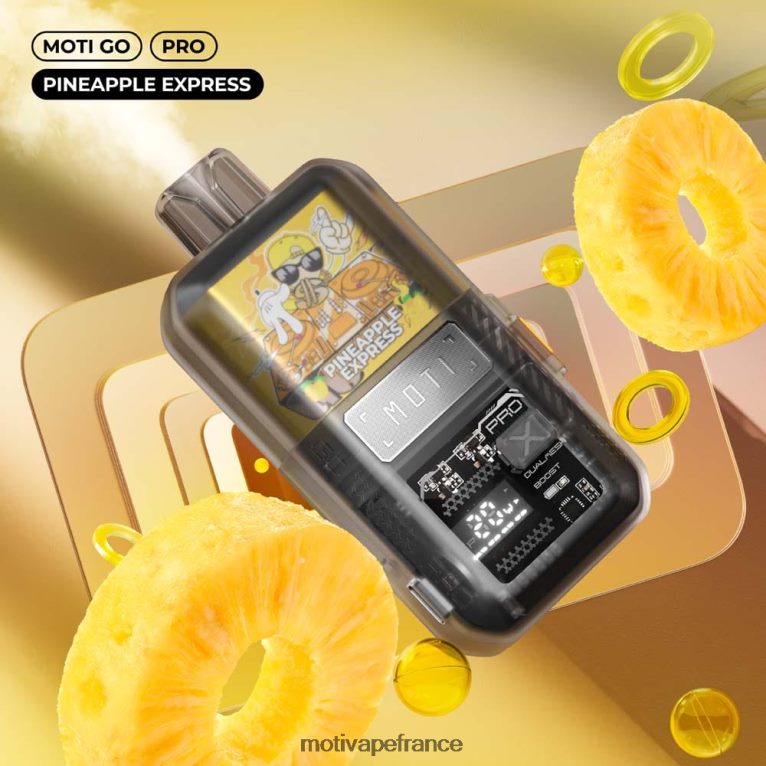 MOTI Go Pro vape jetable (5%, 12000 bouffées) HVDB4P17 ananas express - MOTI Vape For Sale