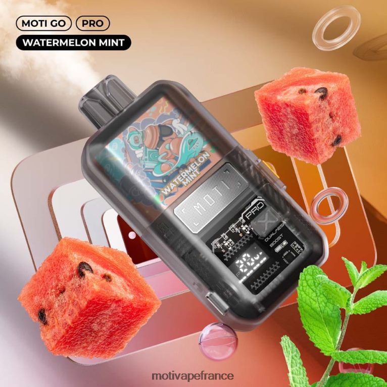 MOTI Go Pro vape jetable (5%, 12000 bouffées) HVDB4P25 menthe pastèque - MOTI Vape Near Me