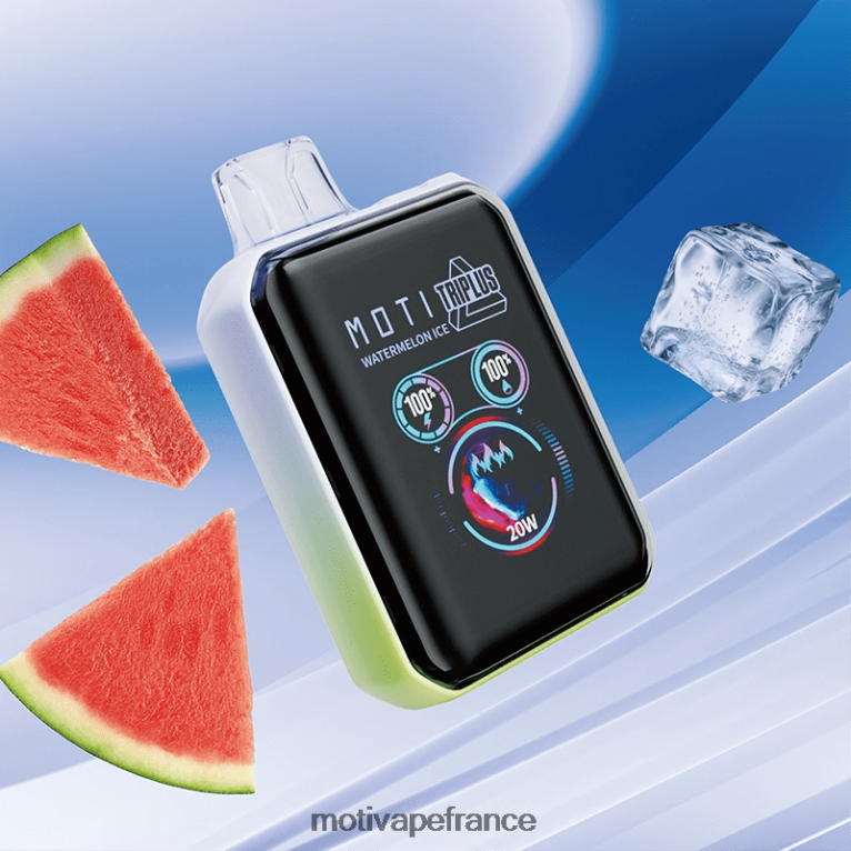 MOTI Triplus Vape jetable 20k (5%, 20000 bouffées) HVDB4P10 glace à la pastèque - MOTI Vape France