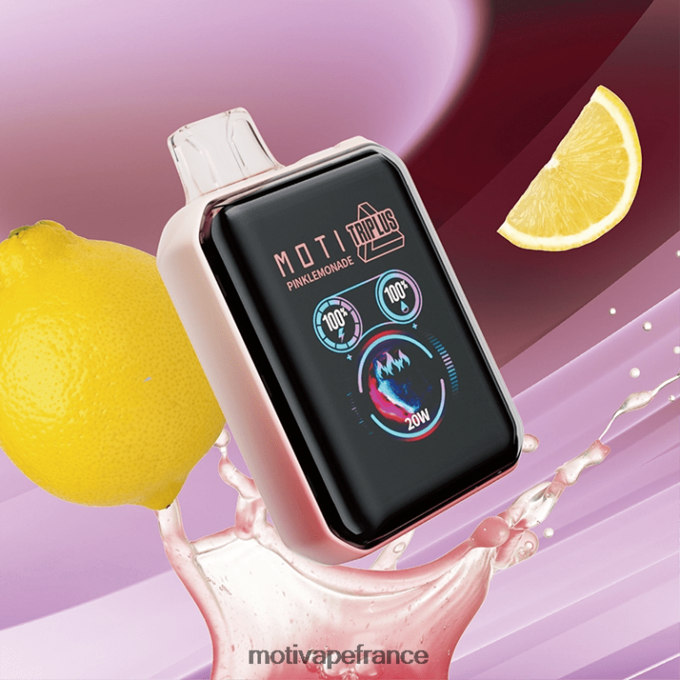 MOTI Triplus Vape jetable 20k (5%, 20000 bouffées) HVDB4P8 limonade rose - MOTI Vape Amazon