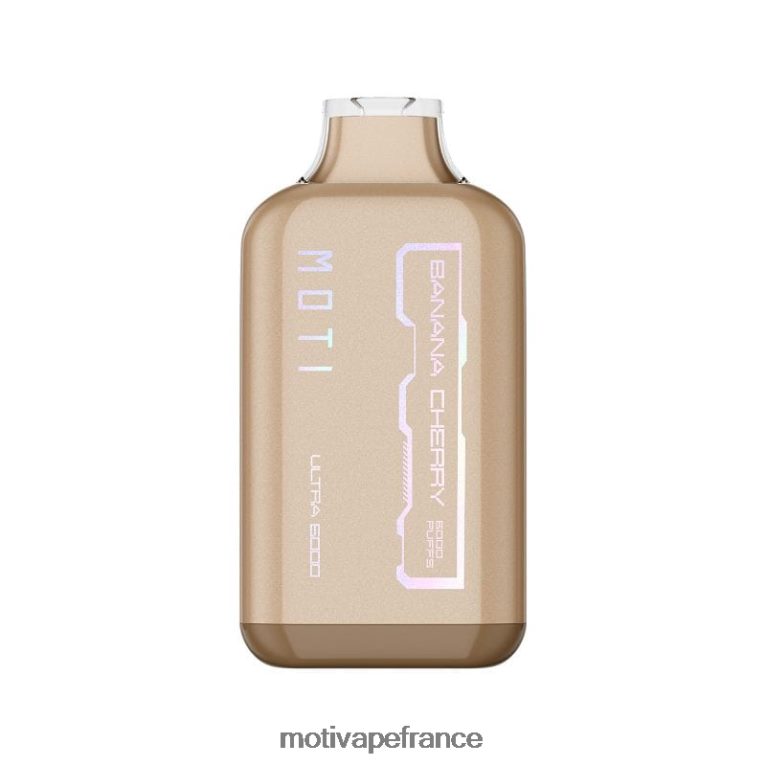 MOTI Ultra vape jetable (5%, 6000 bouffées) HVDB4P26 banane cerise - MOTI Vape Kit France
