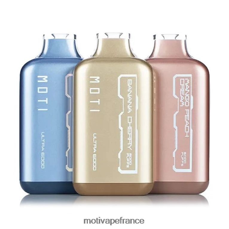 MOTI Ultra vape jetable (5%, 6000 bouffées) HVDB4P26 banane cerise - MOTI Vape Kit France