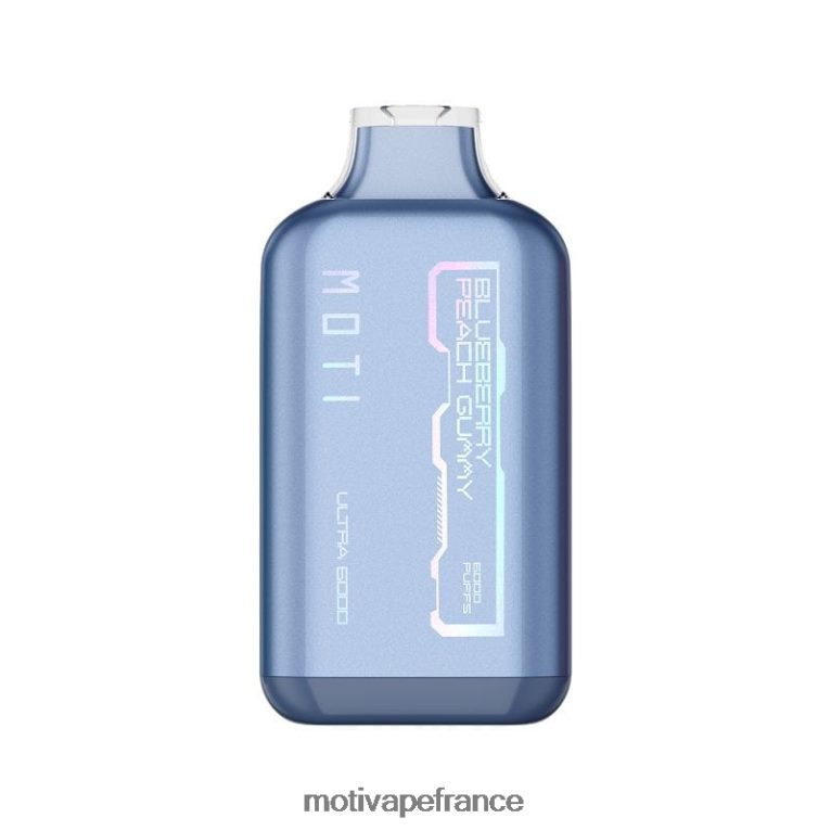 MOTI Ultra vape jetable (5%, 6000 bouffées) HVDB4P28 gomme à la pêche et aux myrtilles - MOTI Vape Amazon