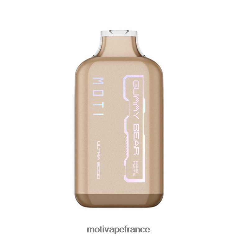 MOTI Ultra vape jetable (5%, 6000 bouffées) HVDB4P33 ours gommeux - MOTI Vape Disposable France